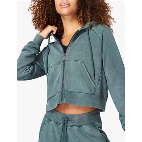 Sweaty Betty Gary Zip Through Cropped Hoodie Size M - Picture 1 of 4